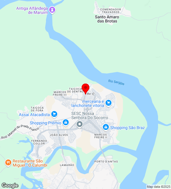 Mapa da localização