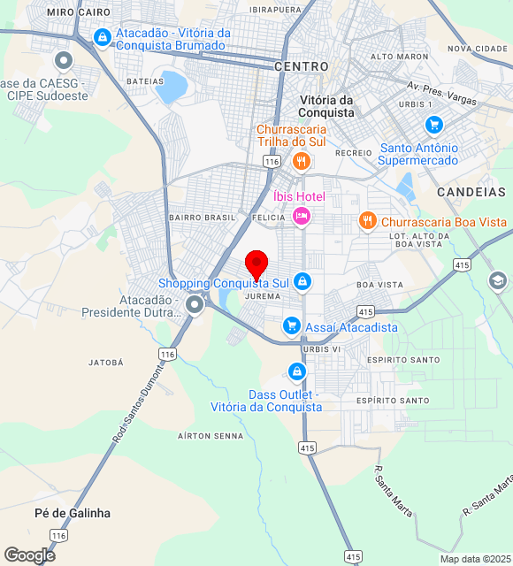 Mapa da localização