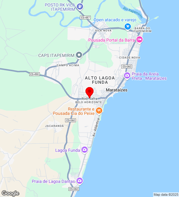 Mapa da localização
