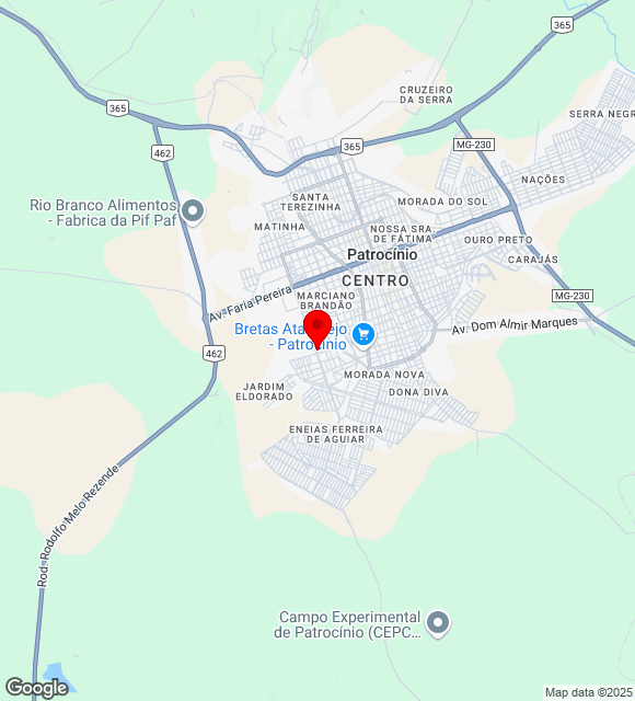 Mapa da localização