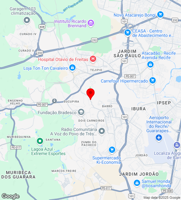 Mapa da localização