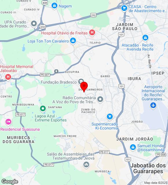 Mapa da localização
