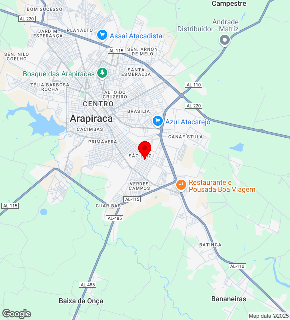 Mapa da localização