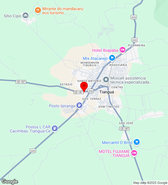 Mapa da localização