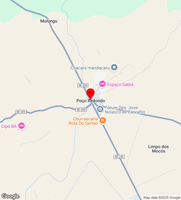 Mapa da localização