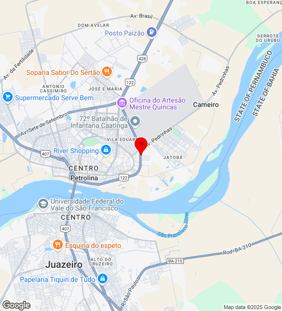 Mapa da localização